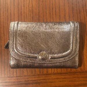 Coach Shimmering Silver Wallet